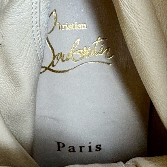 Christian Louboutin Pina Tan Suede Flat Fringe Wedge Boots- Boho Chic - Picture 5 of 10